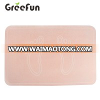 Custom Design Foot Shape Bath Mat Anti Slip Diatomite Bath Mat Bathroom Floor Mat Easy to Clean, Eco-Friendly, Durable